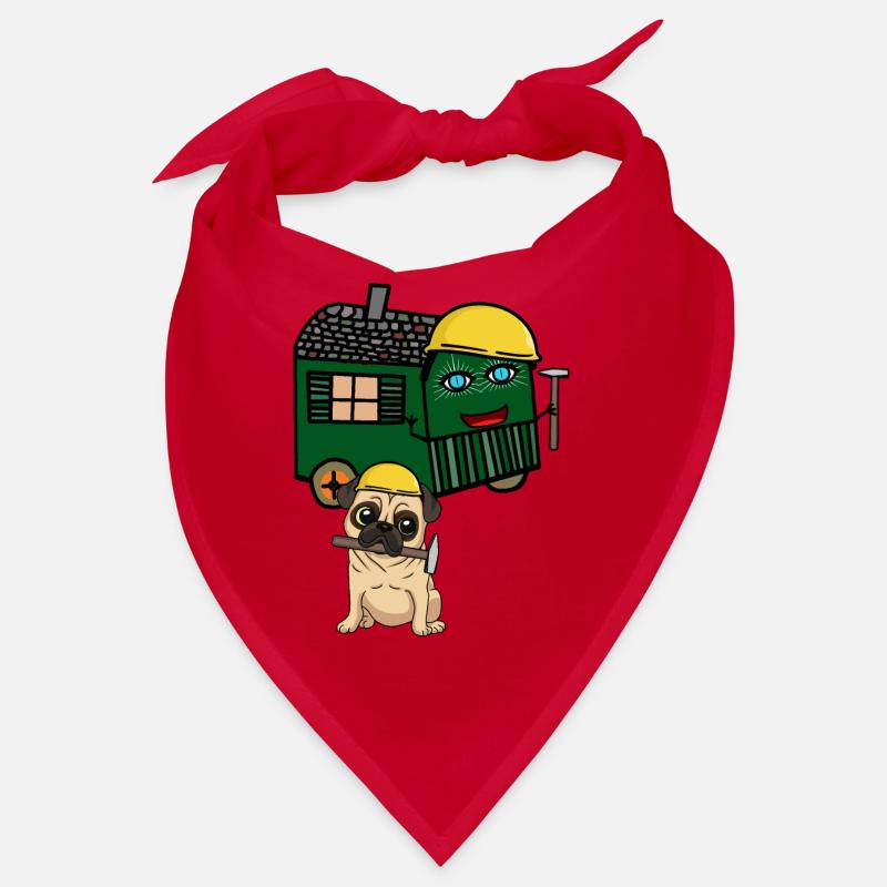 Pug Builder House Builder Build Construction Trailer Hammer Bandana