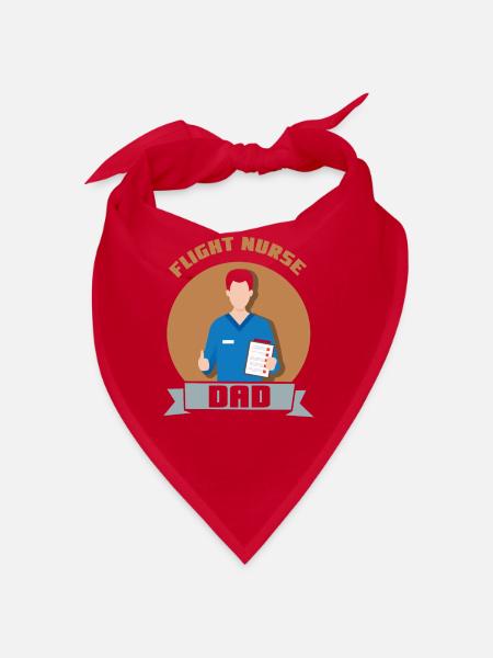 Flight Nurse Papa Flight Doctor Flight Physician Flight Physician - Bandana - red - Front