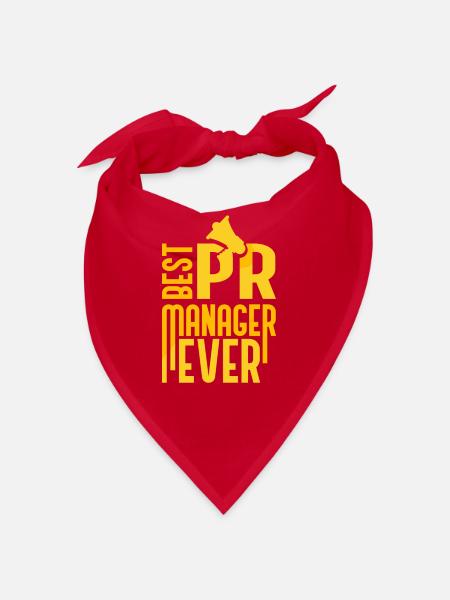 Bester Pr Manager Überhaupt Public Relations Beruf - Bandana - Rot - Vorne