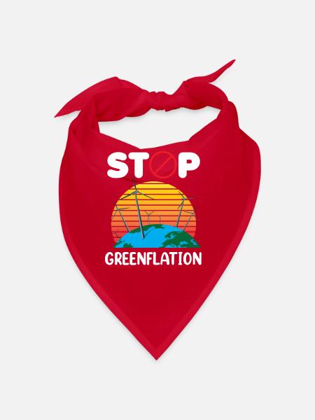 Greenflation Stop Inflation Green Energy - Bandana - red - Front
