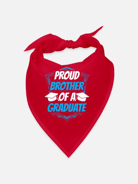 Proud brother of a graduate graduate - Bandana - red - Front