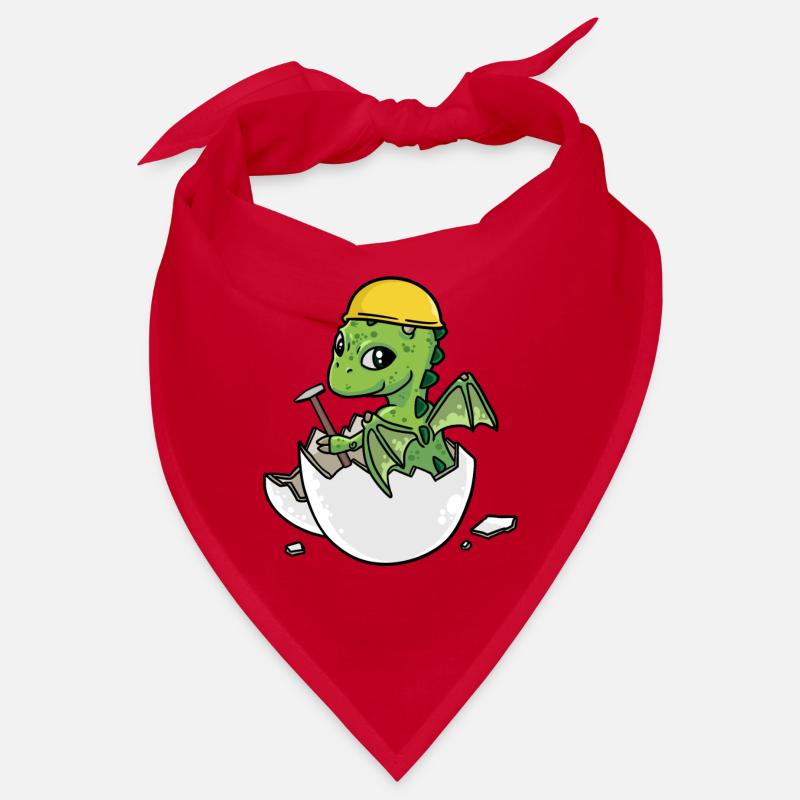Dino Handwerker Eierschale Hammer Berufe Gewerbe Bandana