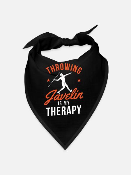 Throwing spears is my therapy spear - Bandana - red - Front