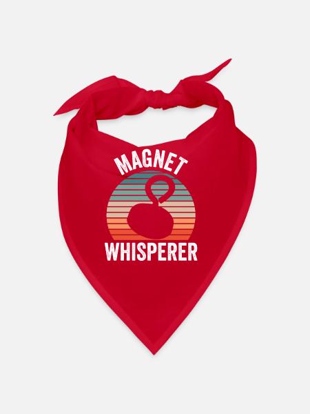 Magnet Flüsterer Magnetfischer Magnetfischen - Bandana - Rot - Vorne