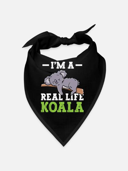I Am A Real Koala Koalas Koala Bear Animal Cute - Bandana - black - Front