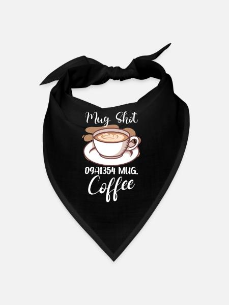 Coffee Lover Caffeine Molecule Java Latte Espresso - Bandana - black - Front