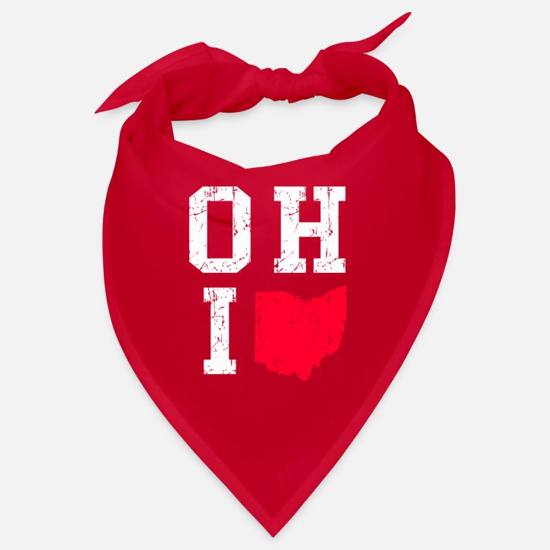ohio map vintage Bandana