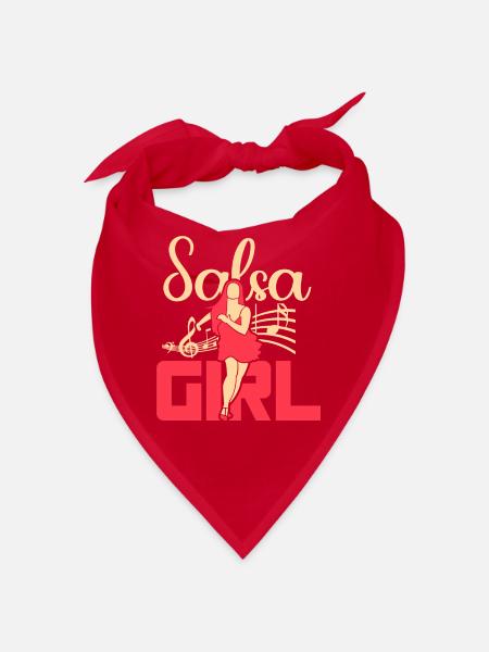 Salsa Mädchen Hobby Tanz Tanzen Tänzer - Bandana - Rot - Vorne