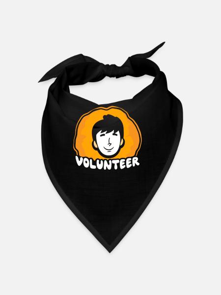 Voluntary volunteering Volunteer - Bandana - red - Front