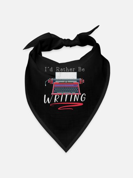 Author Writing Writer Literature - Bandana - black - Front