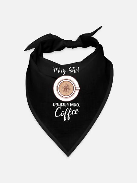 Coffee Lover Caffeine Molecule Java Latte Espresso - Bandana - black - Front