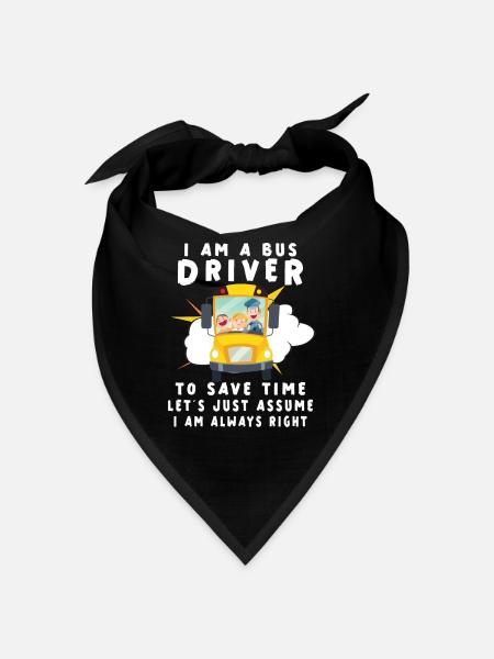 Funny School Bus Driver Appreciation anniversary - Bandana - Schwarz - Vorne