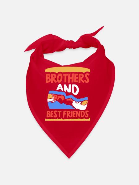 Brothers and Best Friends Team Brother Friend - Bandana - red - Front