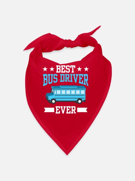 Bester Busfahrer Aller Zeiten Busfahren Reisebus - Bandana - Rot - Vorne