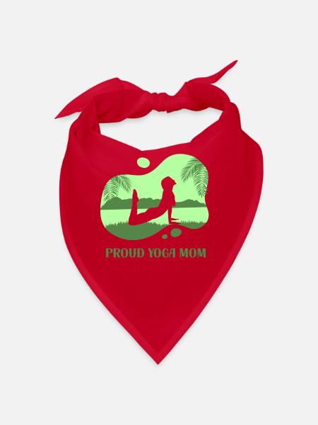 Proud Yoga Mother Mama Hobby Mommy - Bandana - red - Front