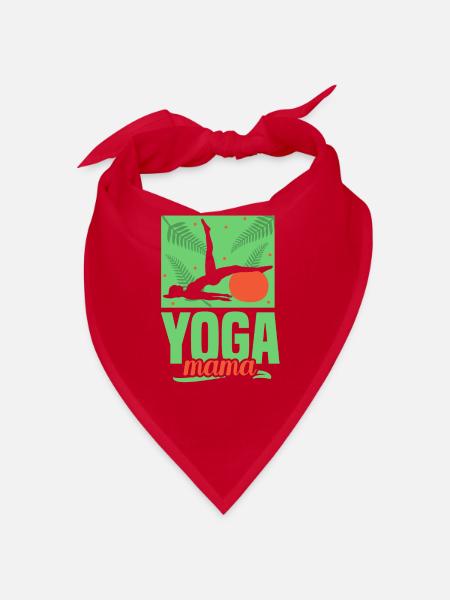 Yoga Mama Hobby Mother Mommy - Bandana - red - Front