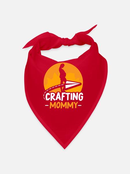 Crafts Mama Hobbyist Mother Crafts - Bandana - red - Front
