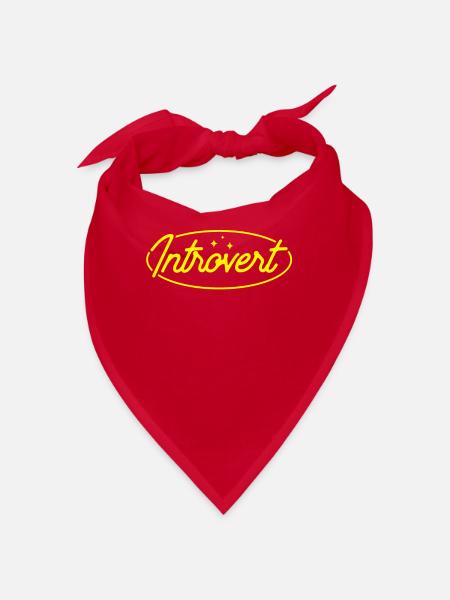 Introverts Introverted Shy Sarcasm - Bandana - red - Front