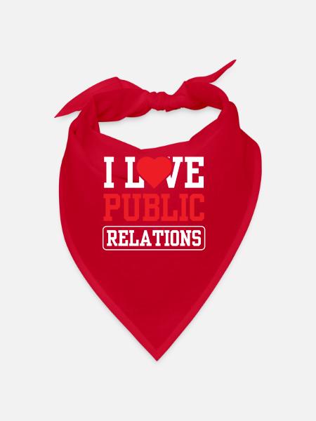 Ich Liebe Public Relations Job Beruf PR - Bandana - Rot - Vorne