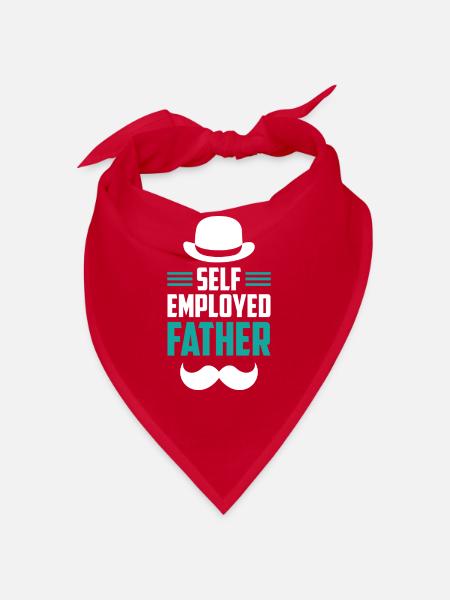 Self-employed father Freelancer Self-employed - Bandana - red - Front