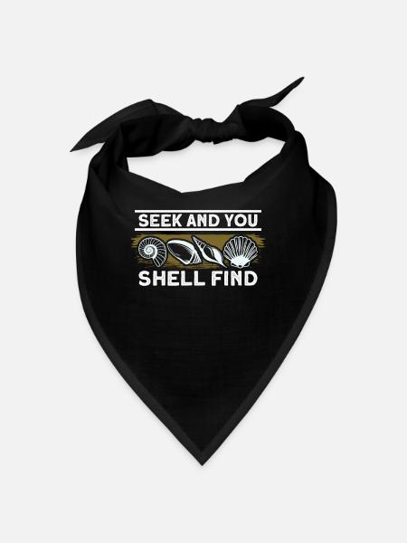 seashells shell collector shell collecting Gift - Bandana - Schwarz - Vorne