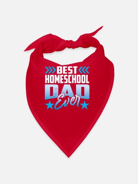Best Homeschool Papa Ever Homeschooling - Bandana - red - Front