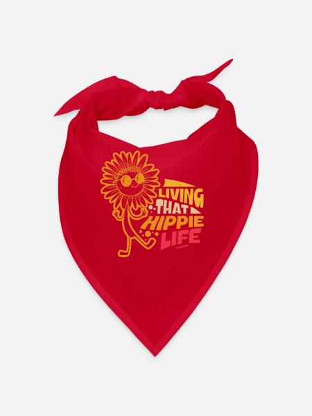 Sonnenblume lebt das Hippie Leben - Bandana - Rot - Vorne