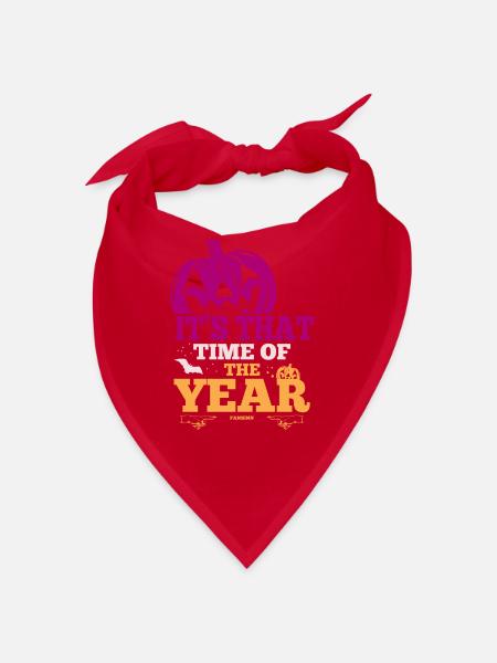 Pumpkin Time Autumn Halloween - Bandana - red - Front