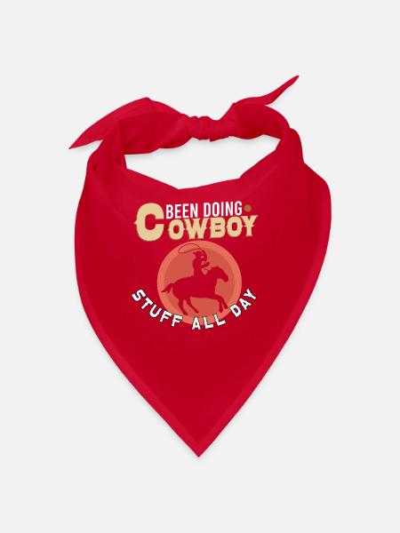 Cowboy Barn Bull Rider Rodeo Country Western - Bandana - rouge - Devant