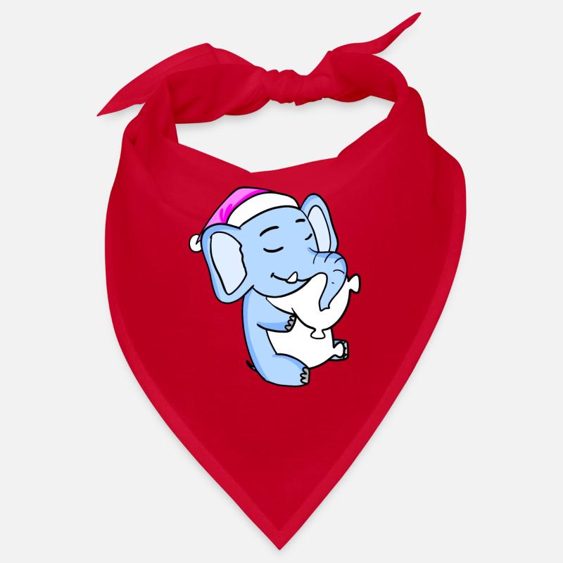 Elephant with pillow and sleeping cap Bandana