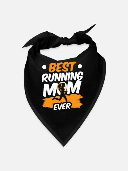 Beste Laufende Mutter Aller Zeiten Laufen Mama - Bandana - Schwarz - Vorne