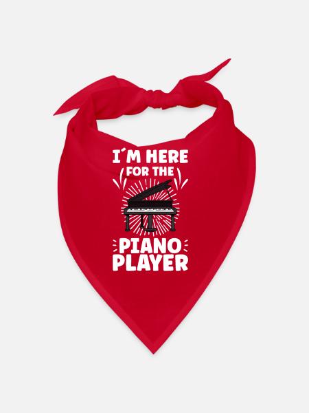 Piano Player Funny Piano Keyboard - Bandana - red - Front