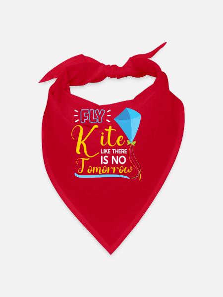 Kite Flying Kite Fan For Fite Flying Lovers - Bandana - red - Front