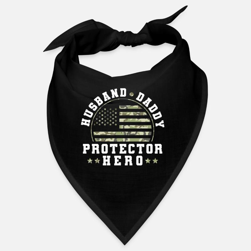 Husband Daddy Protector Hero US Army Veteran Bandana