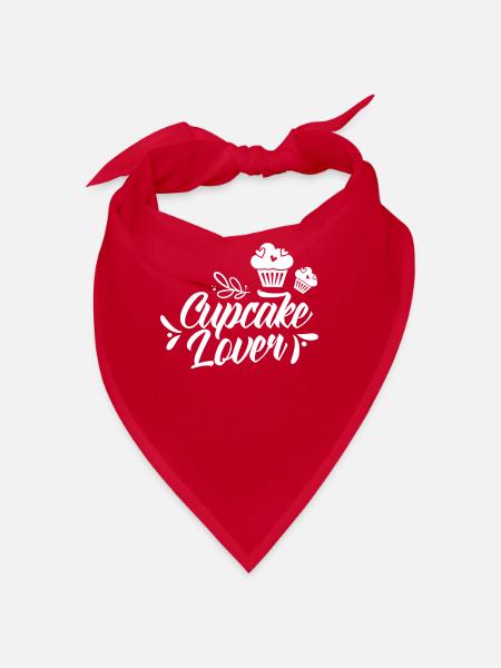 Cupcake Liebhaber Süß Cupcakes Essen - Bandana - Rot - Vorne