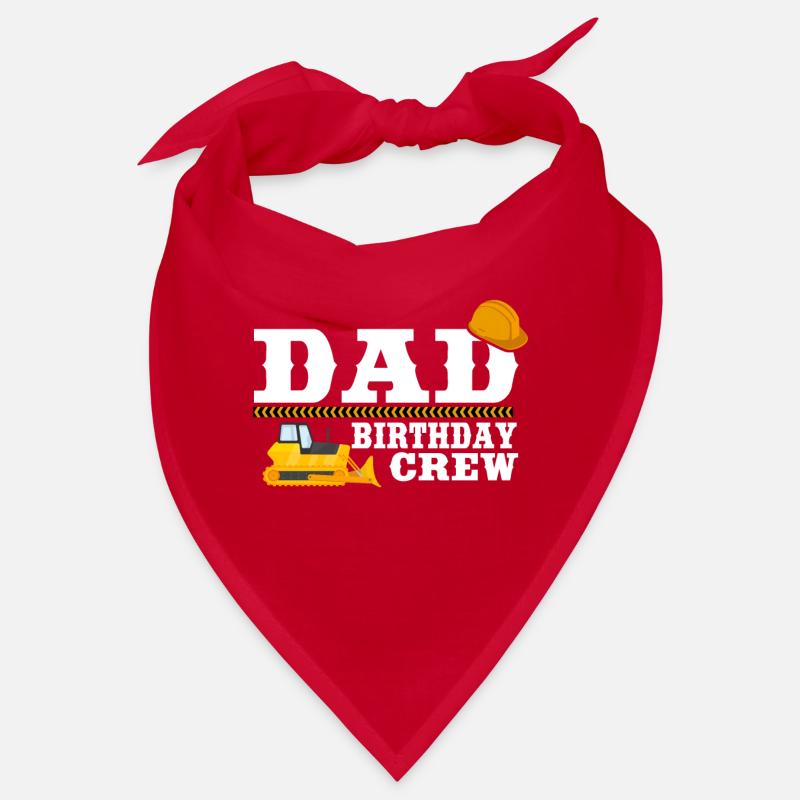 Papa Birthday Crew Construction Theme Bandana