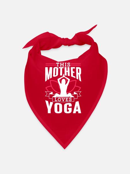 This Mom Loves Yoga Mom Hobby Mommy - Bandana - red - Front