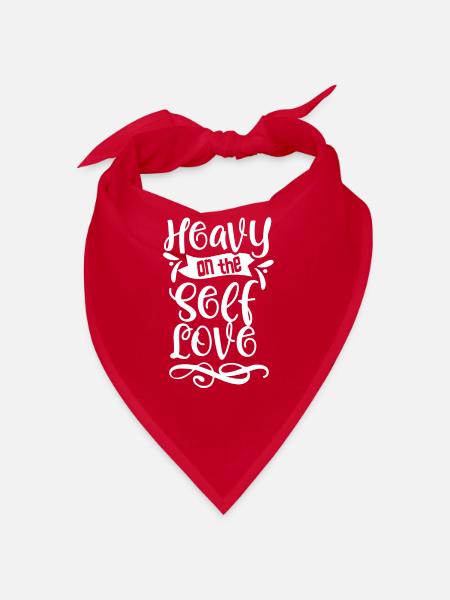 Self Love Selbstliebe Positiv Eigenliebe Süß - Bandana - Rot - Vorne
