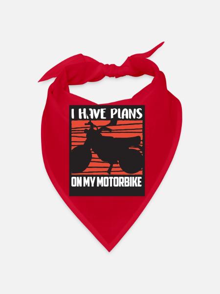 I have plans for my motorcycle team sorry hobby - Bandana - red - Front