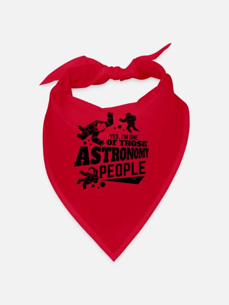 Astronaut i rummet - Bandana - rød - Foran