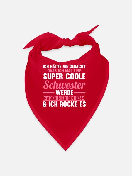 Geschwister Familie Schwestern Schwester - Bandana - Rot - Vorne