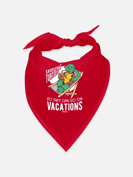 Climate Change Species Conservation Turtle Sea - Bandana - red - Front