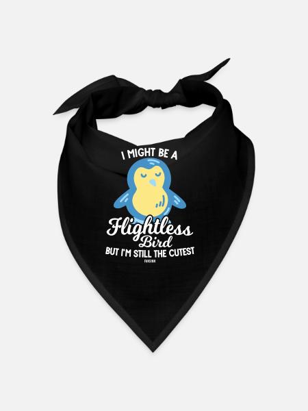 pingouin mignon ne peut pas voler - Bandana - noir - Devant