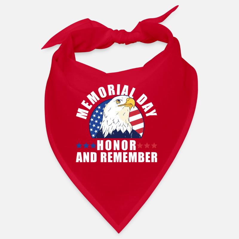 Memorial Day Honor And Remember Bald Eagle Bandana
