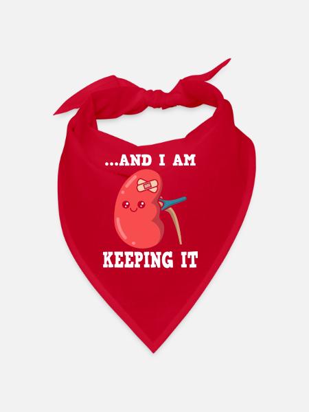 Kidney Transplant Kidney Donor Kidney Disease - Bandana - red - Front