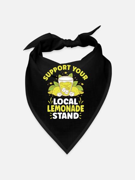 Lemonade Rack Lemon Juice Homemade - Bandana - black - Front