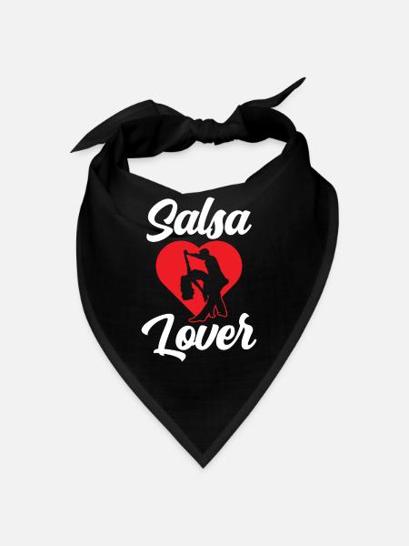 Salsa Liebhaber Tänzer Tanzen Tanz Hobby - Bandana - Schwarz - Vorne