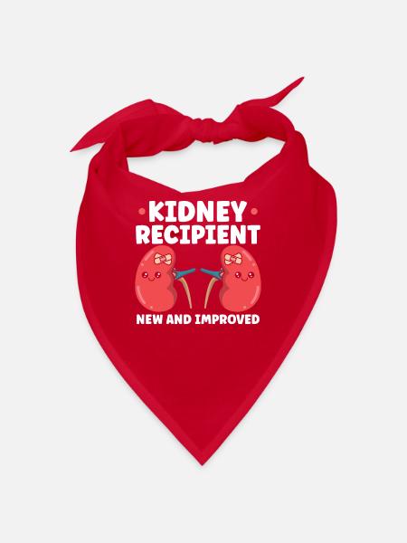Kidney Transplant Kidney Donor Kidney Disease - Bandana - red - Front