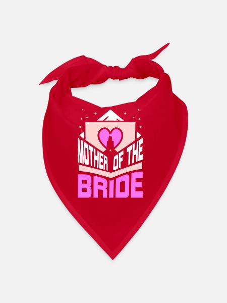 Mutter Der Braut Party Heiraten Bräute Hochzeit - Bandana - Rot - Vorne