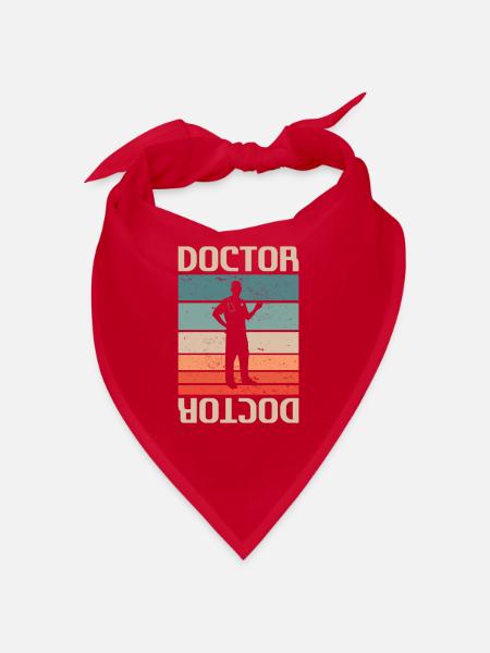 Retro Vintage Classic Doctor Medical - Bandana - red - Front